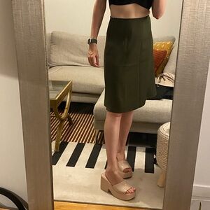 Jil Sander midi skirt, army green
